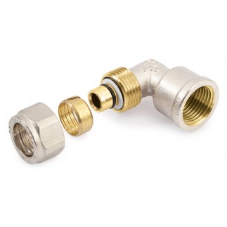 Угольник GF обжим 20х1/2" вн.р. Угольник GF обжим 20х1/2" вн.р.