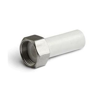 Штуцер пластиковый с накидной гайкой Pro Aqua 25х1/2" вн.р. Штуцер пластиковый с накидной гайкой Pro Aqua 25х1/2" вн.р.