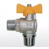 Кран шаровый для газа угловой н-н 1/2" бабочка