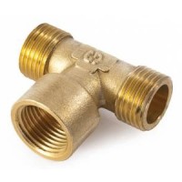 Тройник латунный 1/2" н-в-н