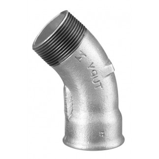Отвод оцинкованный 45* длинный 1/2" в-н Отвод оцинкованный 45* длинный 1/2" в-н