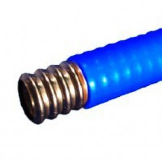Нерж.труба гофр. отожженная в ПЭ (синяя) 20 мм
