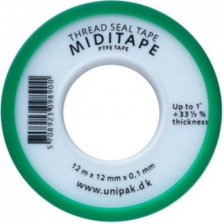 Фум Unipak MIDITAPE 13.2м (12х0.1 мм) до 1" Фум Unipak MIDITAPE 13.2м (12х0.1 мм) до 1"