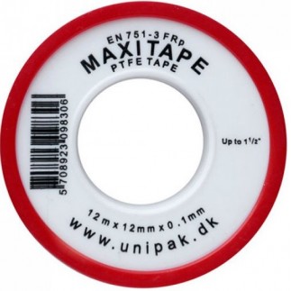 Фум Unipak MAXITAPE 13.2м (12х0.1 мм) до 1.1/4" Фум Unipak MAXITAPE 13.2м (12х0.1 мм) до 1.1/4"