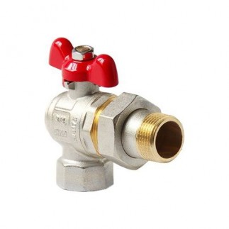 Кран шаровый Pro Aqua угловой со сгоном в-н 1/2" бабочка Кран шаровый Pro Aqua угловой со сгоном в-н 1/2" бабочка