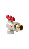 Кран шаровый Pro Aqua угловой со сгоном в-н 1/2" бабочка