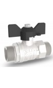 Кран шаровый LD Pride н-н 1/2" бабочка (цвет ручки - чёрный)